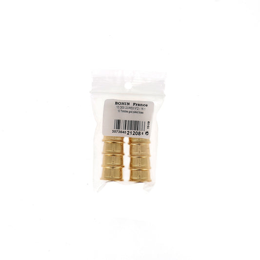 THIMBLES BRASS GOLD PLAT.Nø2 10 pcs
