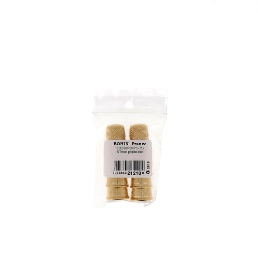 THIMBLES BRASS GOLD PLAT.Nø3 10 pcs