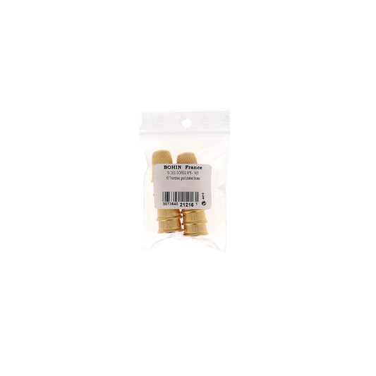 THIMBLES BRASS GOLD PLAT.Nø6 10 pcs