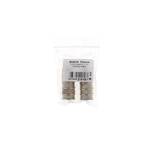 THIMBLES OPEN-END  Sz 2 10 pcs
