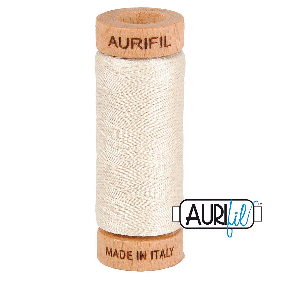 2309 SILVER WHITE 80 WT MAKO COTTON SMALL SPOOL | 280 MT.