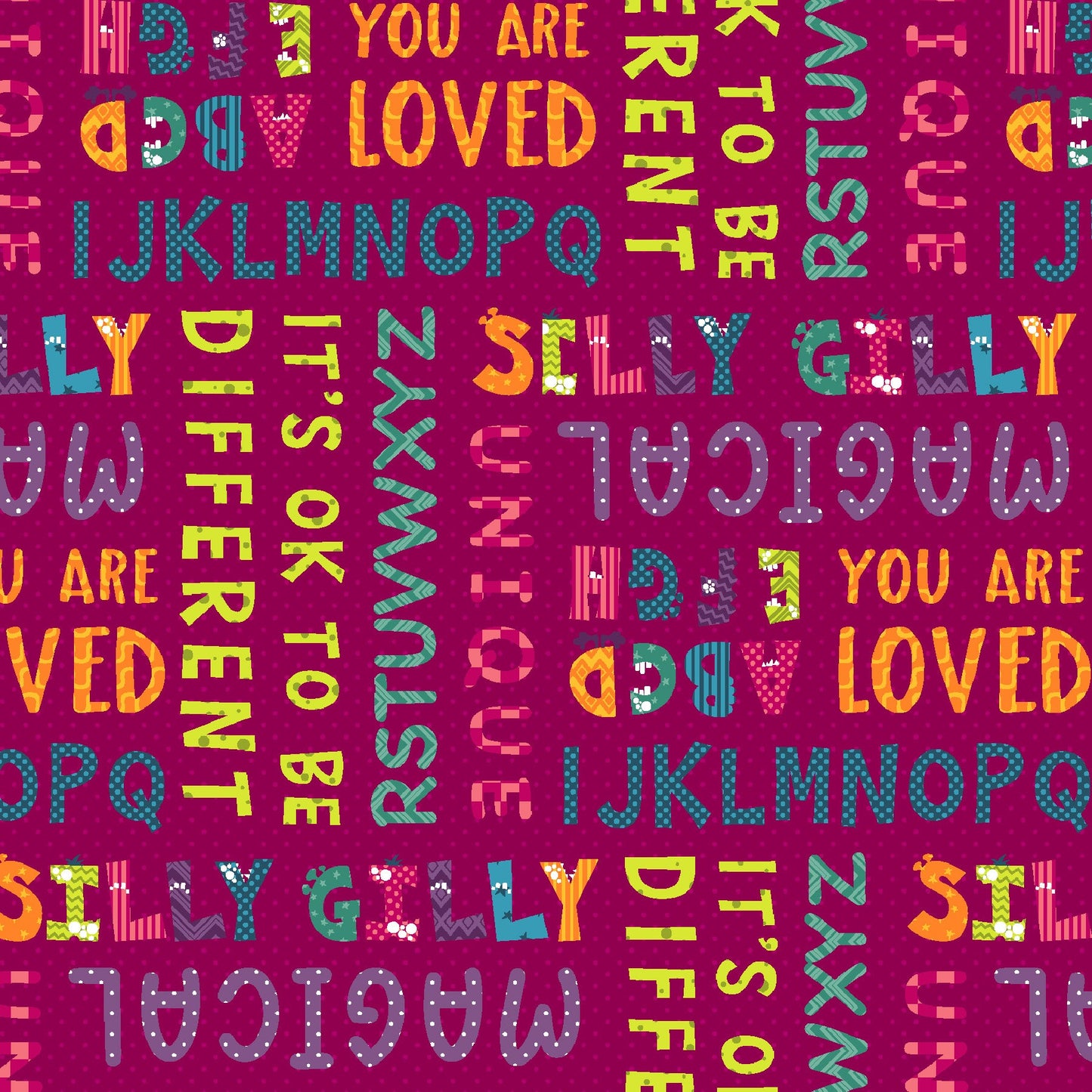 2347-85 SILLY GILLY RETURNS WORD PRINT