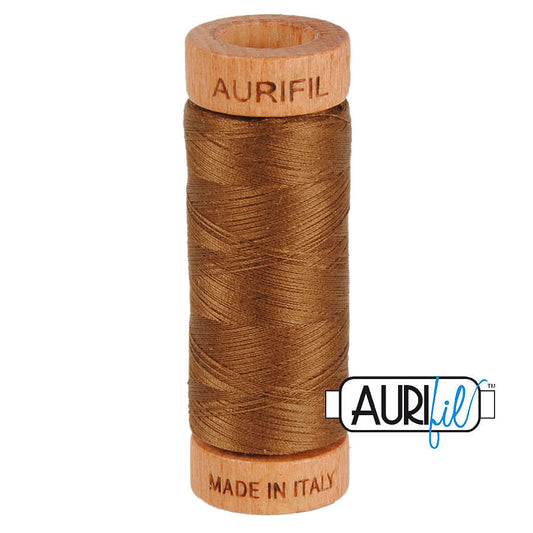 2372 DARK ANTIQUE GOLD 80 WT MAKO COTTON SMALL SPOOL | 280 MT.