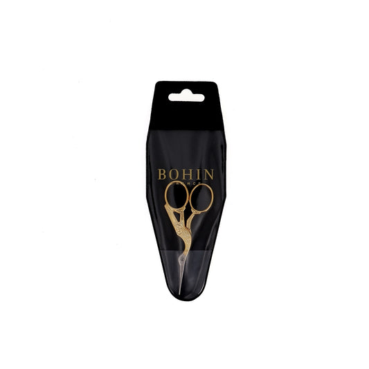EMBROID.STORK SCISSORS GILT 3,5"