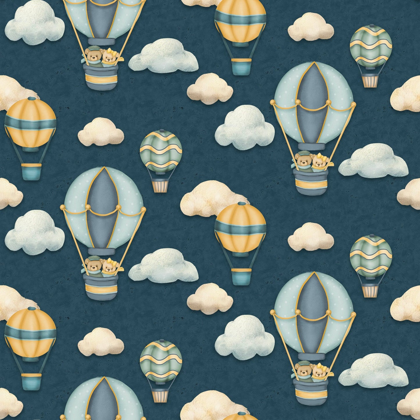 2422-77 TRAVELING TEDDIES HOT AIR BALLOON TEDDIES