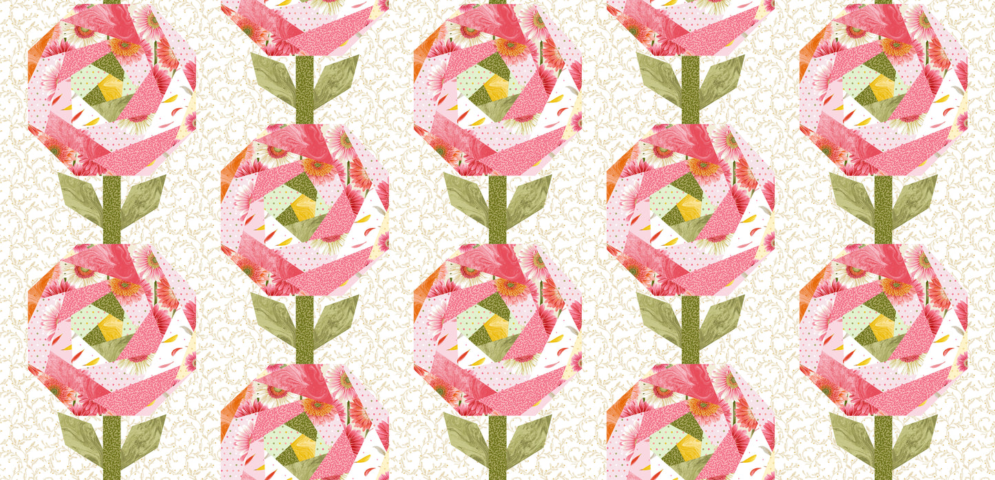 2442-26 BLOOMSCAPE - CHEATER QUILT