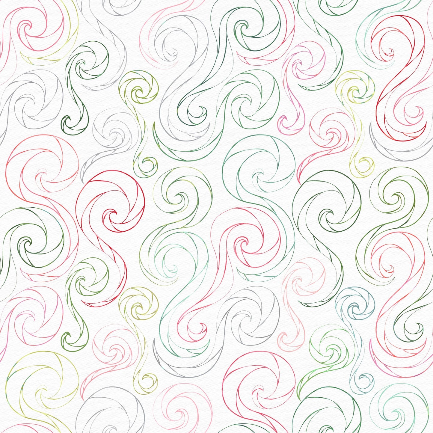 2453-108 Christmas in Color X-Large Swirls