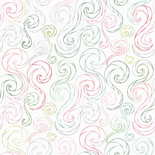 2453-108 Christmas in Color X-Large Swirls