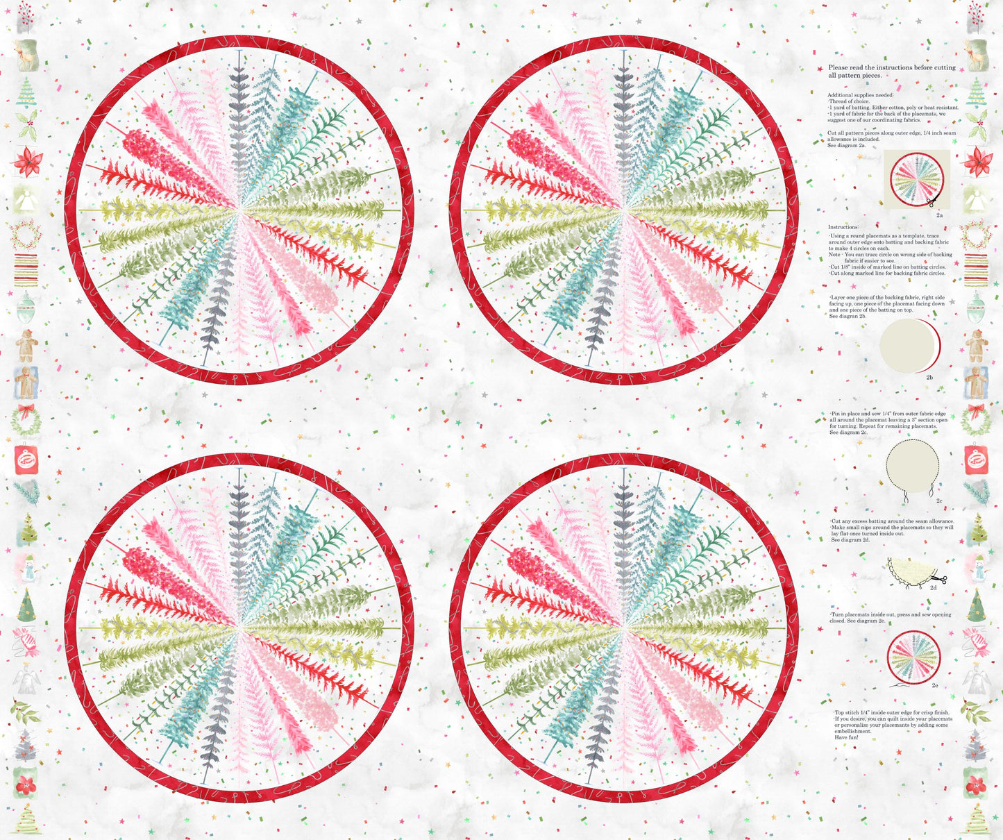 2456P-108 Christmas in Color Placemats