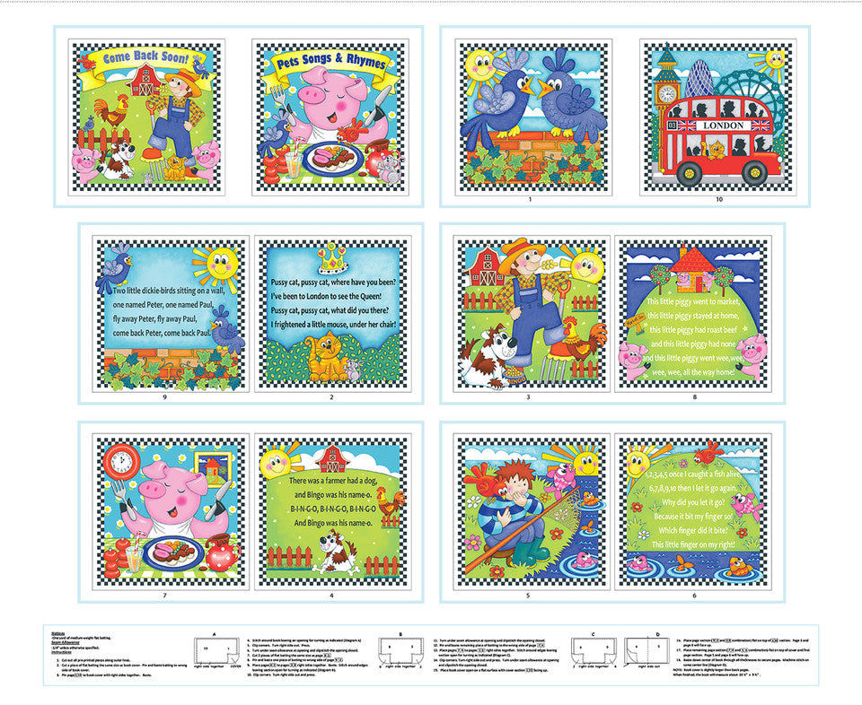 2483BP-01 Little Readers 9 Pets, Songs & Rhymes Book
