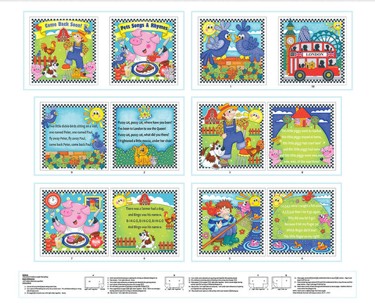 2483BP-01 Little Readers 9 Pets, Songs & Rhymes Book
