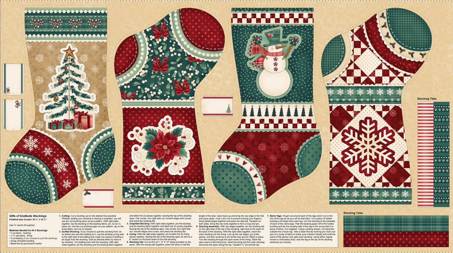 2538P-41 Gifts of Gratitude Stocking Panel