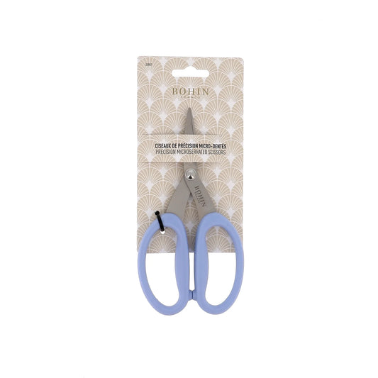 SERRATED SCISSORS FOR QUILTING 6 3/4''-BLUE-Blister