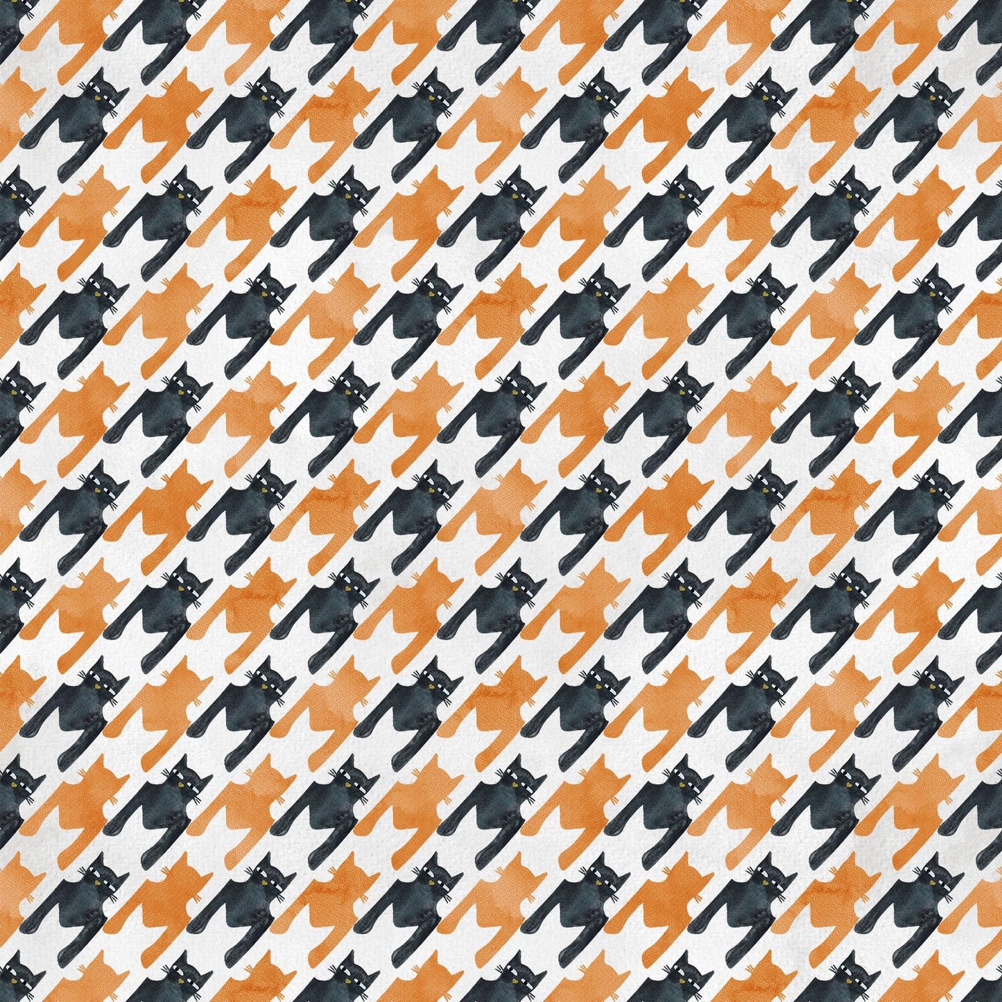 2597-104 Cat House - Digital Houndstooth Cats