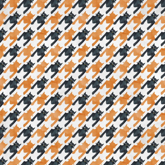 2597-104 Cat House - Digital Houndstooth Cats