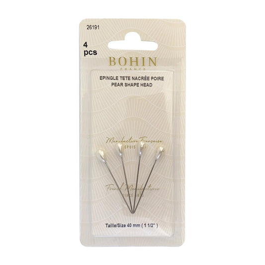 PEARL HEAD PINS - WHT 38mm x4