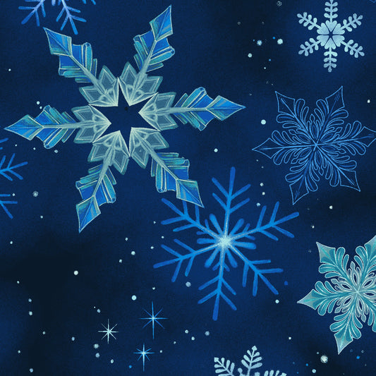 2622-77 Crystal Cascade  108 Inch Large Snowflakes