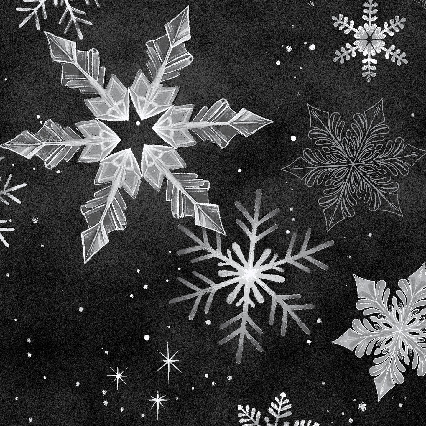 2622-90 Crystal Cascade  108 Inch Large Snowflakes