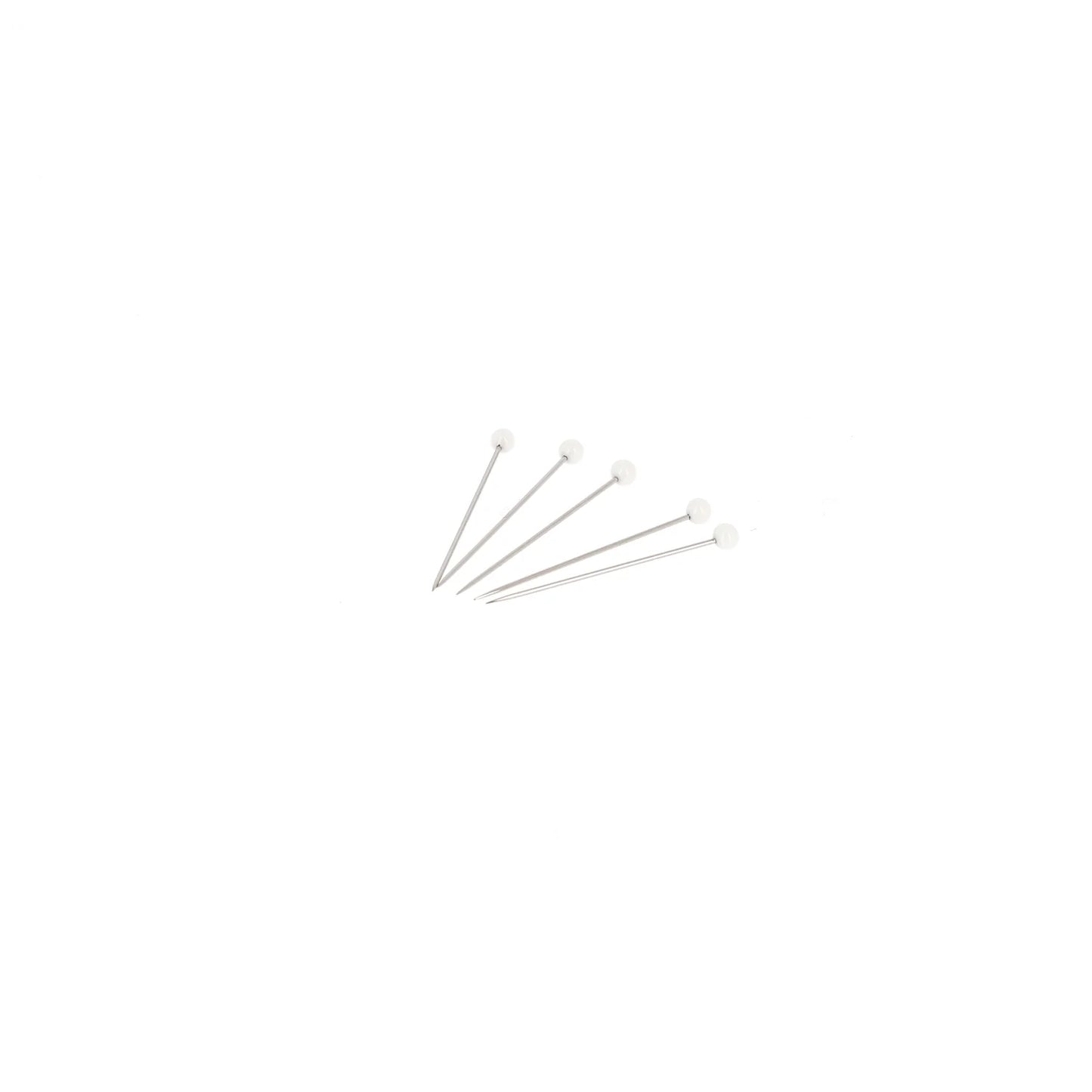 WHITE GLASS HEAD PINS BOX 250G