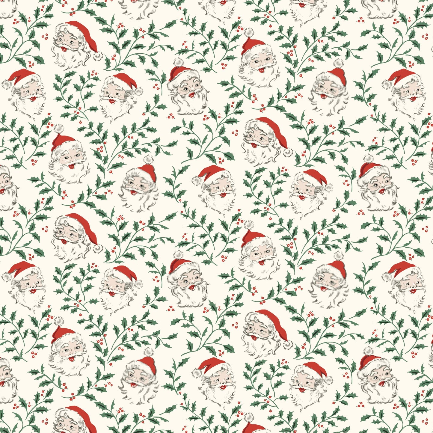 2656-68 Greetings at Christmastide Santa Faces