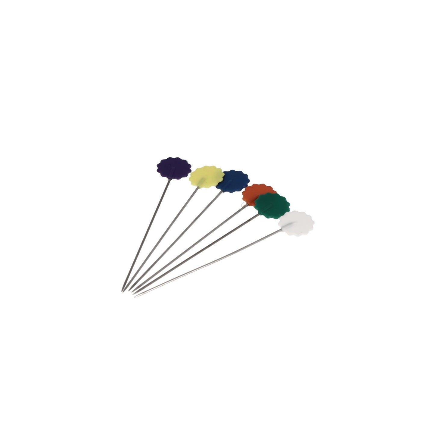 FLOWER HEAD PINS 2" Assort Blx50