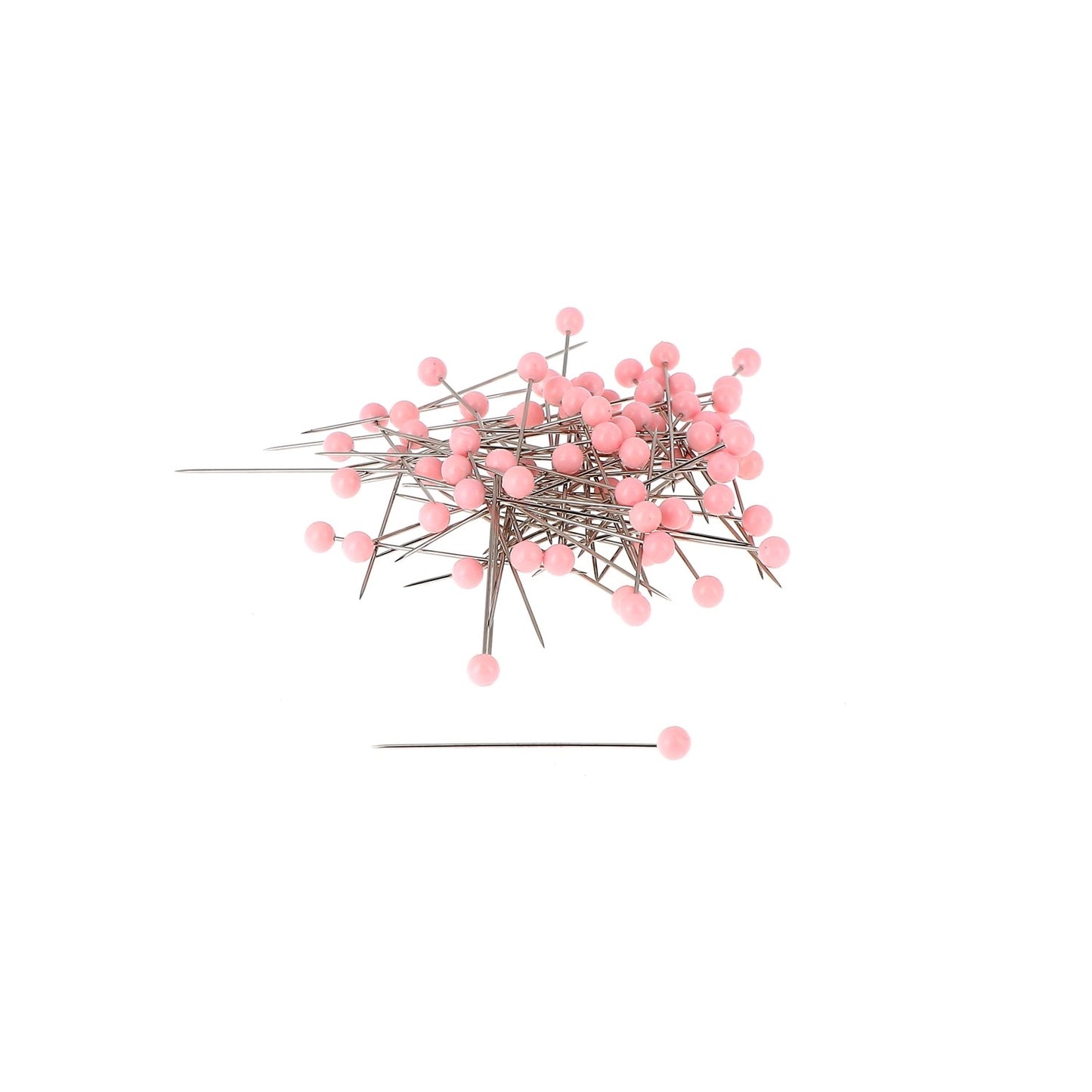 ROUND PLASTIC HEAD PINS 1 3/8"-36mm*0.55mm LIGHT PINK Blistx150