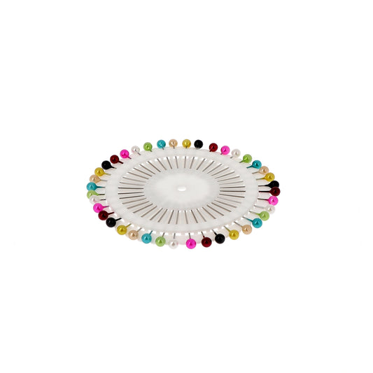 PEARLISED HEADED PINS Disc of 40