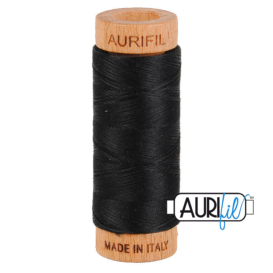 2692 BLACK 80 WT MAKO COTTON SMALL SPOOL | 280 MT.