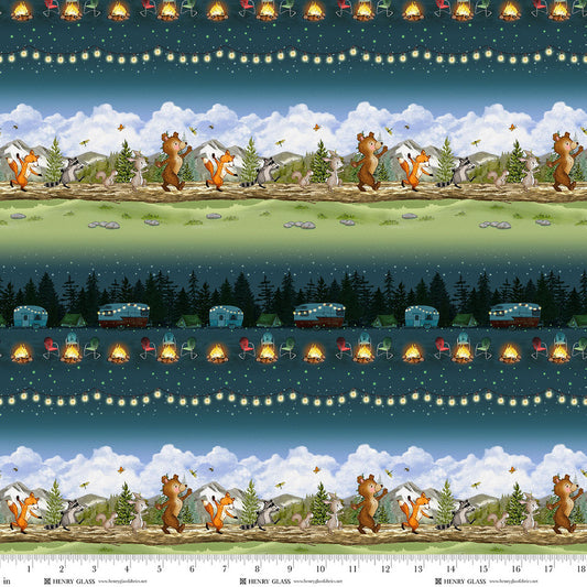 2737-76 Happy Campers Stripe