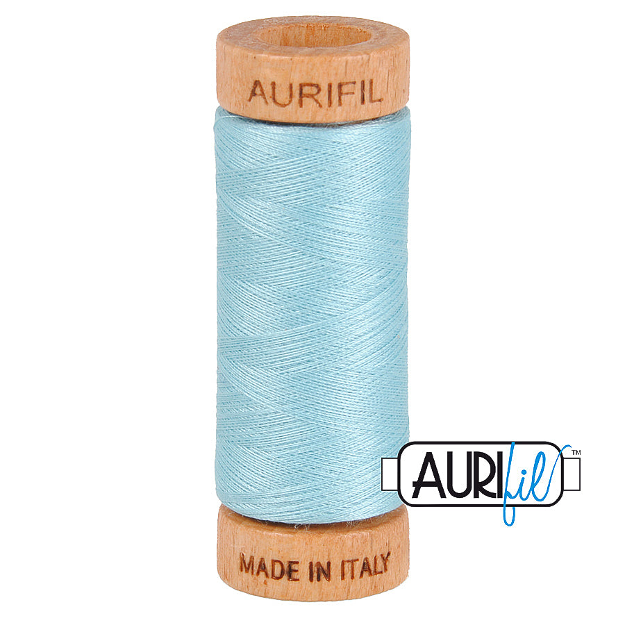 2805 LIGHT GREY TURQUOISE 80 WT MAKO COTTON SMALL SPOOL | 280 MT.