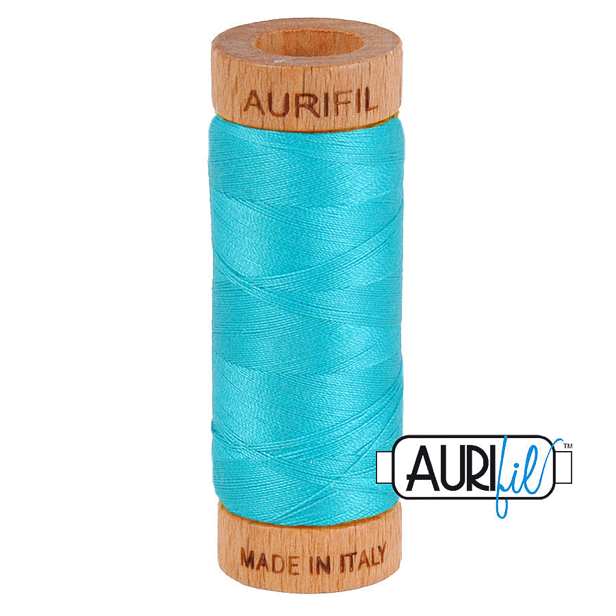2810 TURQUOISE 80 WT MAKO COTTON SMALL SPOOL | 280 MT.
