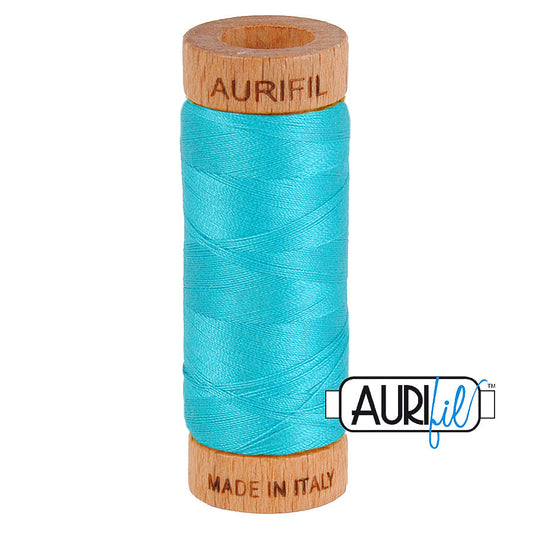 2810 TURQUOISE 80 WT MAKO COTTON SMALL SPOOL | 280 MT.
