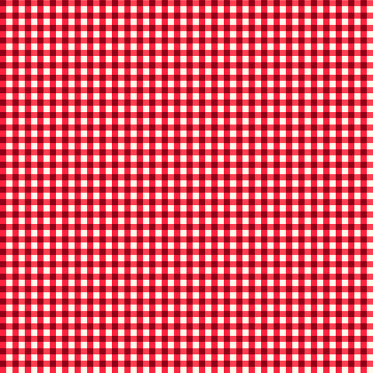 2843-88 Redwork Rhymes Gingham Check