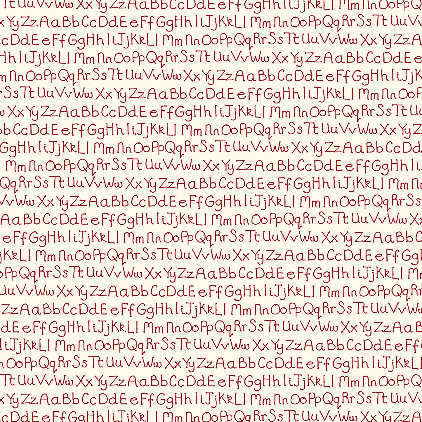 2849-08 Redwork Rhymes Tiny Alphabet
