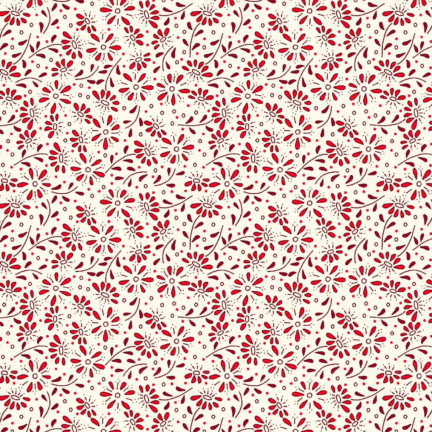 2850-08 Redwork Rhymes Stylized Floral