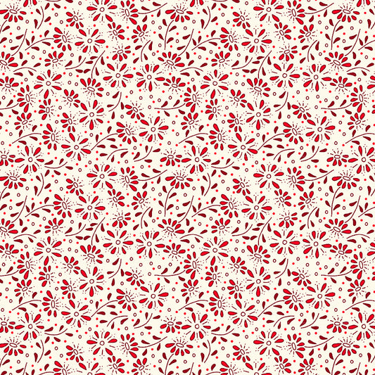 2850-08 Redwork Rhymes Stylized Floral
