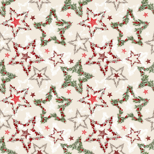 2905-41 Starberry 108 Inch Star Garland