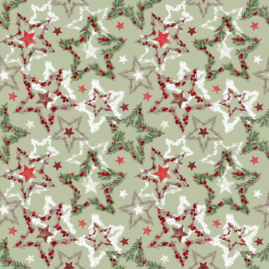 2905-61 Starberry 108 Inch Star Garland