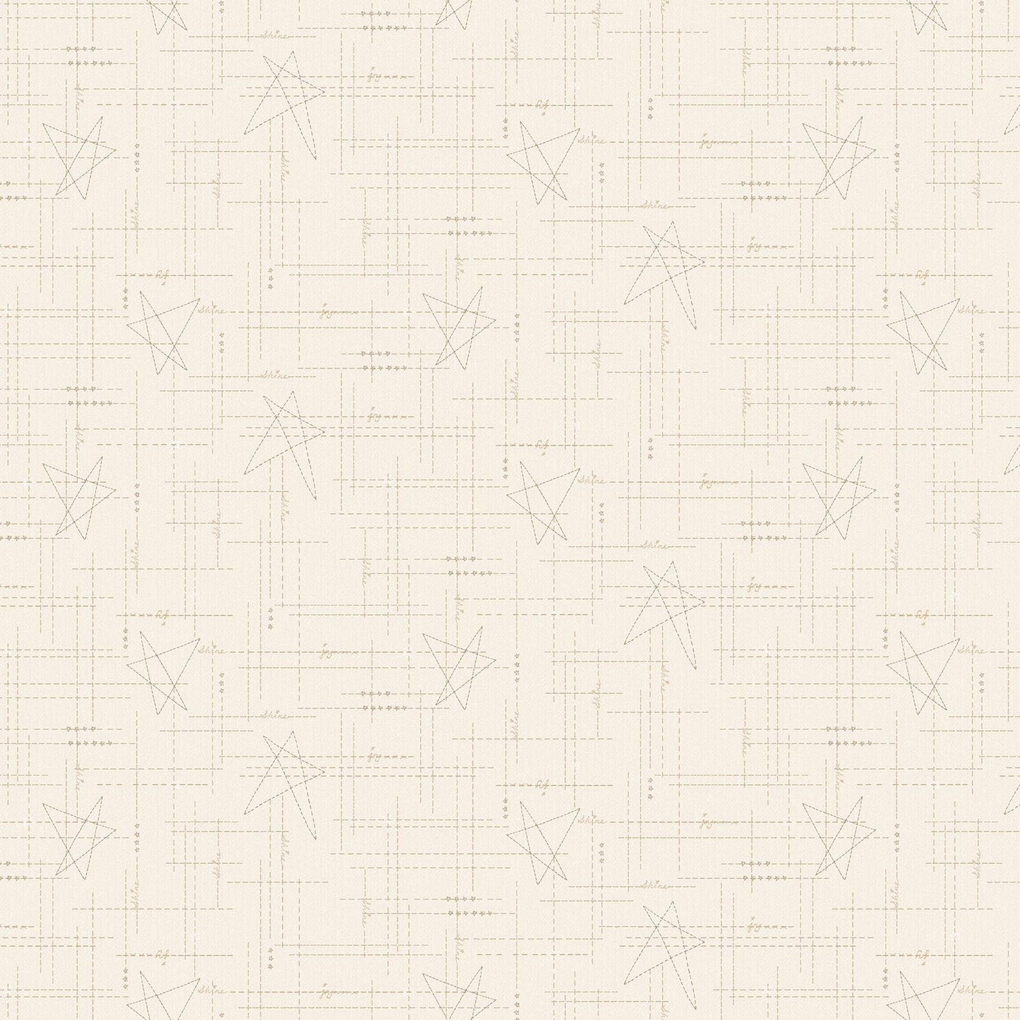 3071-30 LINEN CLOSET– STITCHED STAR TEXTURE WHITE WASH