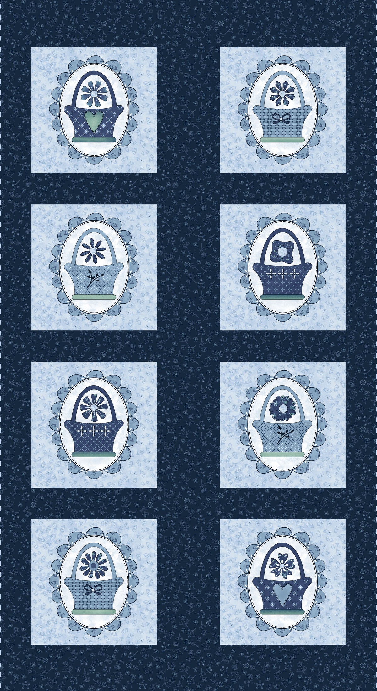 3105BH-77 Blueberry Baskets Basket Blocks