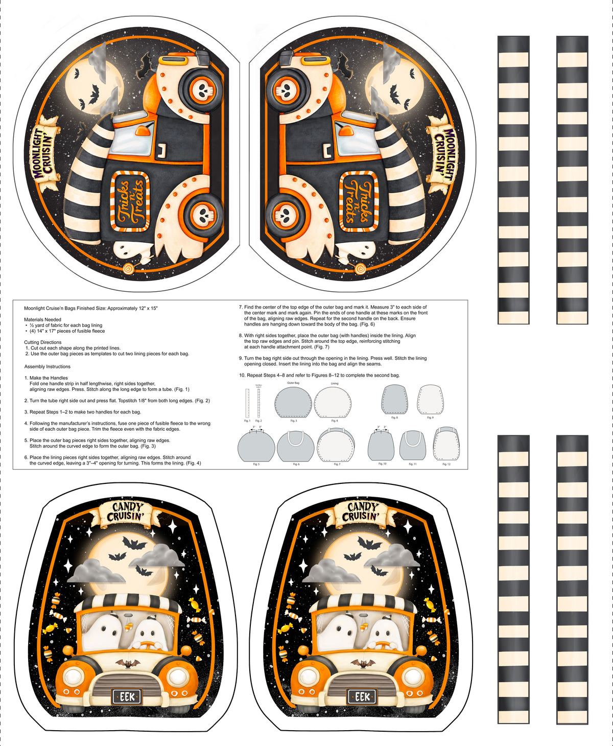 3320PGH-39 Moonlight Cruisin' - Glow Tote Bags