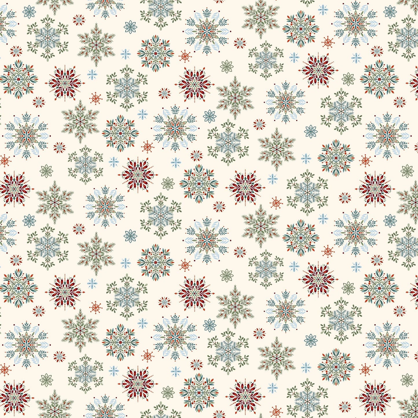 3605-11 Nordic Holiday Village Snowflakes