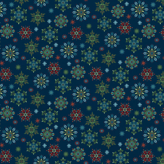 3605-79 Nordic Holiday Village Snowflakes
