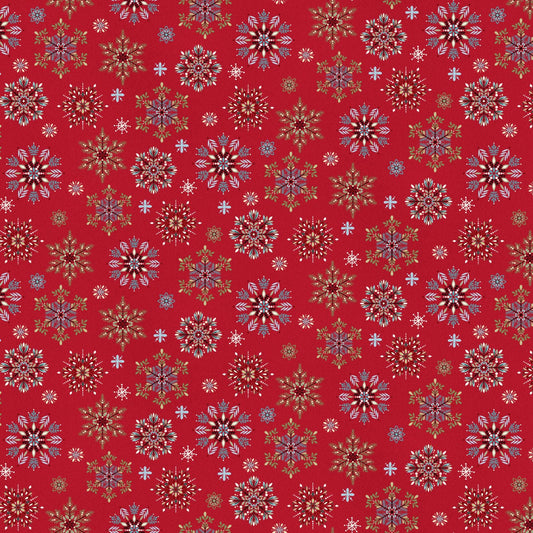 3605-89 Nordic Holiday Village Snowflakes