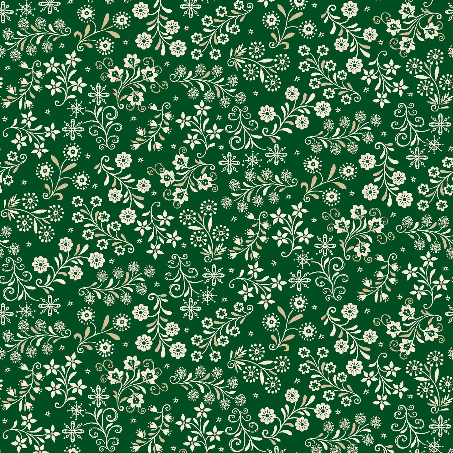 3610-66 Nordic Holiday Village Floral Vines
