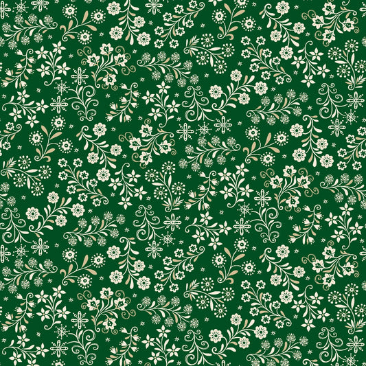 3610-66 Nordic Holiday Village Floral Vines