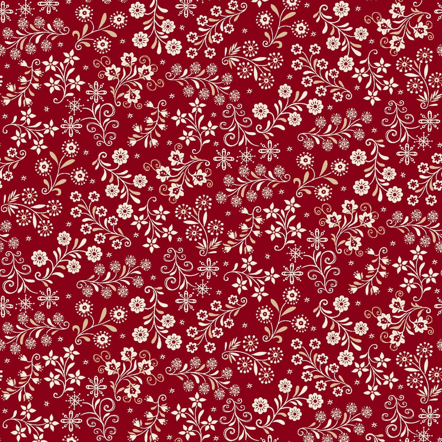3610-88 Nordic Holiday Village Floral Vines