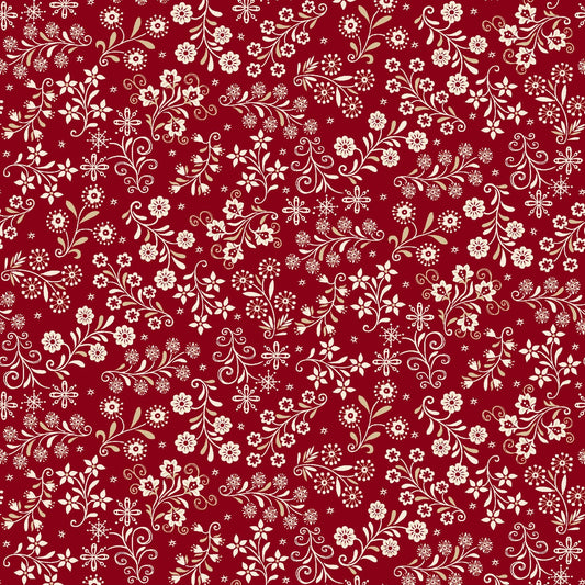 3610-88 Nordic Holiday Village Floral Vines