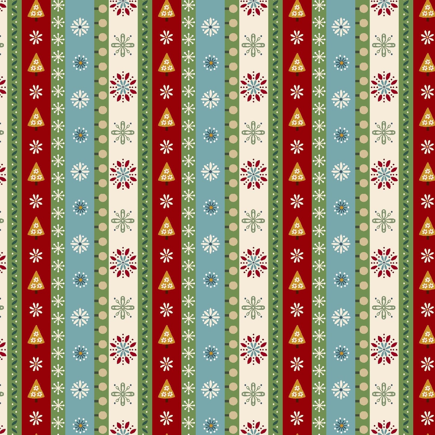 3611-17 Nordic Holiday Village Mini Stripe