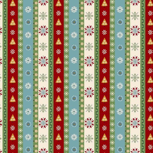 3611-17 Nordic Holiday Village Mini Stripe